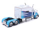 2002 Peterbilt 379 Truck Tractor White and Blue with Graphics 1/64 Diecast Model Car IXO Models U64TR010 2002 Peterbilt 379 Truck Tractor White and Blue with Graphics 1/64 Diecast Model Car IXO Models U64TR010