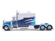 2002 Peterbilt 379 Truck Tractor White and Blue with Graphics 1/64 Diecast Model Car IXO Models U64TR010 2002 Peterbilt 379 Truck Tractor White and Blue with Graphics 1/64 Diecast Model Car IXO Models U64TR010