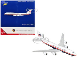 Boeing VC 25B Transport Aircraft Air Force One United States of America 31000 White and Blue with Red Stripes 1/400 Diecast Model Airplane GeminiJets GJAFO2401