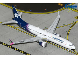 Boeing 737 MAX 9 Commercial Aircraft Aeromexico N804AM White with Blue Tail 1/400 Diecast Model Airplane GeminiJets GJAMX2416