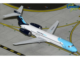 Boeing 717 200 Commercial Aircraft Mexicana Click N907ME White with Light Blue Nose and Dark Blue Tail 1/400 Diecast Model Airplane GeminiJets GJCBE2391