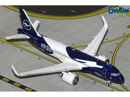Airbus A320neo Commercial Aircraft Lufthansa 100th Anniversary D AING White and Dark Blue 1/400 Diecast Model Airplane GeminiJets GJDLH2413