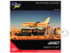 Boeing 737 600 Transport Aircraft EG&G Janet Airlines N319BD White with Red Stripes 1/400 Diecast Model Airplane GeminiJets GJEGG2419