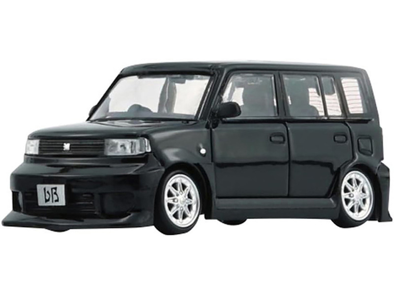 Toyota bB 2000 Van Black with Extra Accessories 1/64 Diecast Model Car BM Creations 64B0372