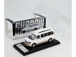 GMC Savana Explorer Limited SE Van White Metallic 1/64 Diecast Model Car Shadow LL-057-289