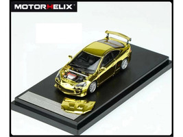 Honda Integra Type R DC5 MUGEN RHD Right Hand Drive Gold Chrome Thailand Diecast Expo 2026 Event Model 1/64 Diecast Model Car MotorHelix M65801DZ-ME
