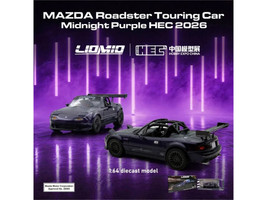 Mazda Roadster Touring Car RHD Right Hand Drive Midnight Purple Metallic Hobby Expo China 2026 Event Edition 1/64 Diecast Model Car Liomio LI64-ROADSTER-HEC2026