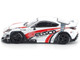 Toyota Pandem GR86 Cusco White with Racing Graphics 1/64 Diecast Model Car Pop Race PR640337 Toyota Pandem GR86 Cusco White with Racing Graphics 1/64 Diecast Model Car Pop Race PR640337
