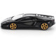 Lamborghini Countach LPI 800 4 Deep Black 1/64 Diecast Model Car Pop Race PR640341
