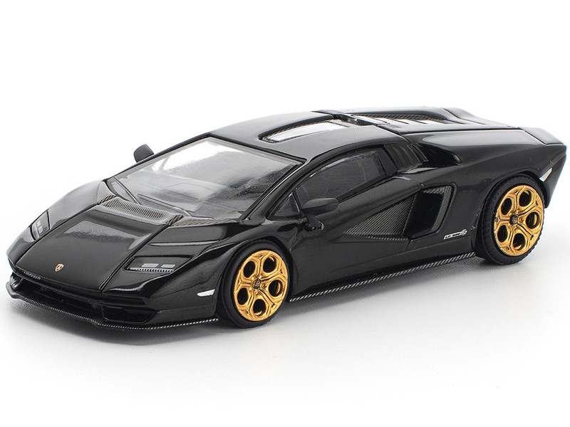 Lamborghini Countach LPI 800 4 Deep Black 1/64 Diecast Model Car Pop Race PR640341