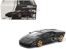 Lamborghini Countach LPI 800 4 Deep Black 1/64 Diecast Model Car Pop Race PR640341