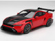 Ford Mustang GTD Race Red and Carbon Fiber with Red Stripe 1/18 Model Car Top Speed TS0674