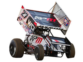 Winged Sprint Car #27 Emerson Axsom WCI KPM White 2026 1/18 Diecast Model Car ACME A1826014