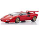 Lamborghini Countach LP 5000 Quattrovalvole Red with Gold Wheels 1/18 Diecast Model Car Kyosho KS08320RBKG