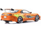 Toyota Supra Orange Metallic with Graphics The Fast and the Furious 2001 Movie 1/18 Diecast Model Car Kyosho KS08975FF Toyota Supra Orange Metallic with Graphics The Fast and the Furious 2001 Movie 1/18 Diecast Model Car Kyosho KS08975FF