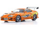 Toyota Supra Orange Metallic with Graphics The Fast and the Furious 2001 Movie 1/18 Diecast Model Car Kyosho KS08975FF Toyota Supra Orange Metallic with Graphics The Fast and the Furious 2001 Movie 1/18 Diecast Model Car Kyosho KS08975FF