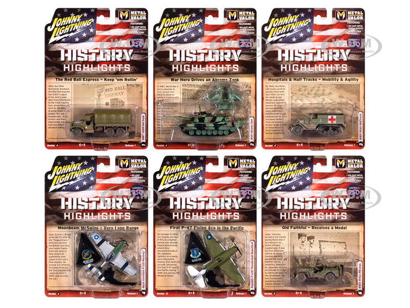 Military Set A of 6 pieces 2026 Release 1 Limited Edition Diecast Models Johnny Lightning JLML014A