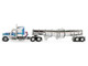 Kenworth W900L with 60 Aerodyne Sleeper and Polar Deep Drop Trailer White with Blue and Green Stripes 1/64 Diecast Model DCP/First Gear 60-2353 Kenworth W900L with 60 Aerodyne Sleeper and Polar Deep Drop Trailer White with Blue and Green Stripes 1/64 Diecast Model DCP/First Gear 60-2353