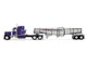 Peterbilt 379 with 63 Mid Roof Sleeper and Polar Deep Drop Trailer Wild Orchid Purple with Black Stripes 1/64 Diecast Model DCP/First Gear 60-2354 Peterbilt 379 with 63 Mid Roof Sleeper and Polar Deep Drop Trailer Wild Orchid Purple with Black Stripes 1/64 Diecast Model DCP/First Gear 60-2354