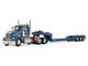 Kenworth W900L Day Cab and Fontaine Magnitude Lowboy Trailer Sid Kamp Blue and Light Blue Two-Tone 1/64 Diecast Model DCP/First Gear 60-2356 Kenworth W900L Day Cab and Fontaine Magnitude Lowboy Trailer Sid Kamp Blue and Light Blue Two-Tone 1/64 Diecast Model DCP/First Gear 60-2356