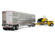 Peterbilt 359 with 63 Flat Top Sleeper & Wilson Silverstar Livestock Trailer Red s Favorites Hank Cosper Yellow with Black Stripes 1/64 Diecast Model DCP/First Gear 69-2265 Peterbilt 359 with 63 Flat Top Sleeper & Wilson Silverstar Livestock Trailer Red s Favorites Hank Cosper Yellow with Black Stripes 1/64 Diecast Model DCP/First Gear 69-2265