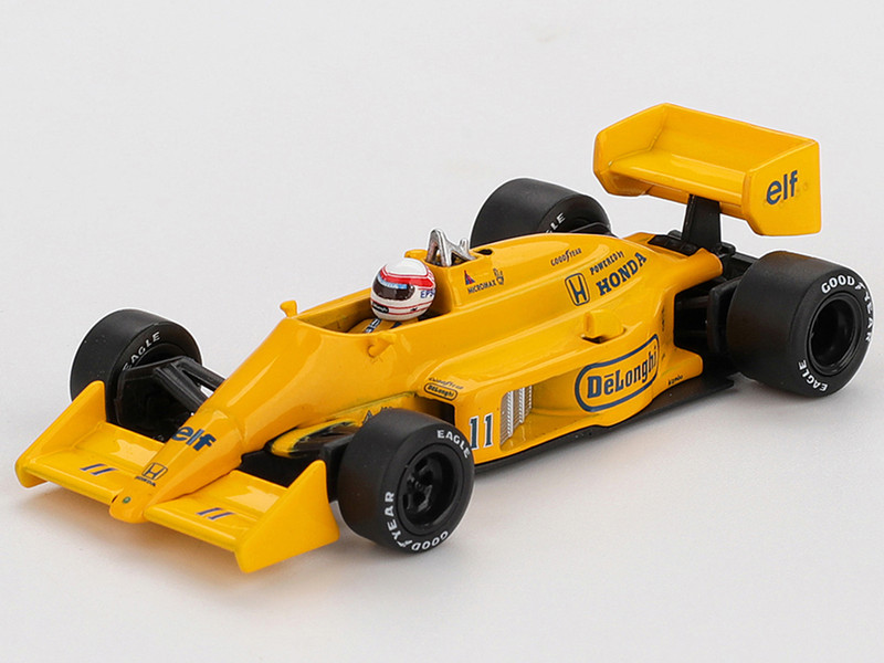 Lotus 99T #11 Satoru Nakajima Formula One F1 Monaco GP 1987 with Driver Figure Limited Edition 1/64 Diecast Model Car Mini GT MGT01148
