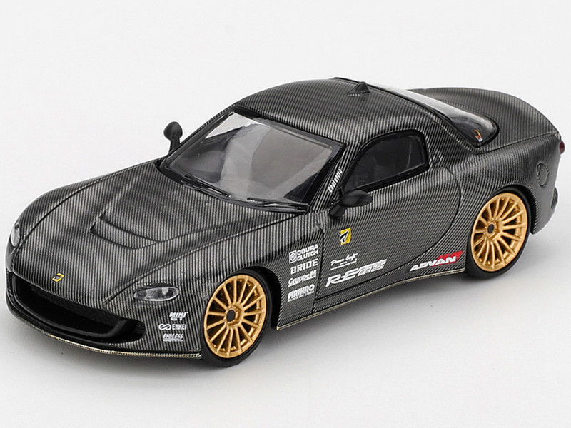 Mazda RX 7 RE Amemiya Matsukiyo KOKU 3 Rotor NA 7 Carbon Fiber Tokyo Auto Salon 2025 Best Tuned Car Award Limited Edition 1/64 Diecast Model Car Mini GT MGT01205