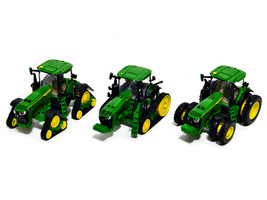 John Deere 8R Series Tractor Set 3 Pieces Prestige Collection Series 1/64 Diecast Models ERTL TOMY 45997