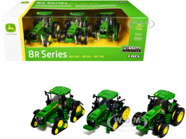 John Deere 8R Series Tractor Set 3 Pieces Prestige Collection Series 1/64 Diecast Models ERTL TOMY 45997