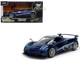 Pagani Huayra Roadster BC Blue Metallic with White Stripes Fast X (2023) Movie Fast & Furious 25th Anniversary Series 1/32 Diecast Model Car Jada 36883-25TH