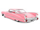 1959 Cadillac Coupe DeVille Pink with Pink and White Interior Showroom Floor Series 1/24 Diecast Model Car Jada 38004