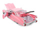 1959 Cadillac Coupe DeVille Pink with Pink and White Interior Showroom Floor Series 1/24 Diecast Model Car Jada 38004