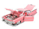 1959 Cadillac Coupe DeVille Pink with Pink and White Interior Showroom Floor Series 1/24 Diecast Model Car Jada 38004