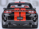 Dodge Charger SRT Hellcat Redeye Pitch Black with Red Stripes and Interior 1/18 Model Car Autoart 71754