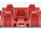 Lamborghini LM002 Nero Tenebre Black with Red Interior 1/18 Model Car Autoart 74550