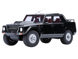 Lamborghini LM002 Nero Tenebre Black with Red Interior 1/18 Model Car Autoart 74550