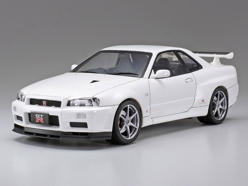 Model Kit Nissan Skyline GT R R34 V Spec II 1/24 Scale Model Tamiya TAM-24258