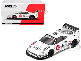 LBWK Liberty Walk F40 #58 White with Graphics Collet 1/64 Diecast Model Car Inno Models IN64-LBWKF40-COLLET