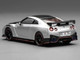 2022 Nissan GT R Nismo R35 RHD Right Hand Drive Ultimate Metal Silver Metallic with Carbon Hood and Top Senior 64 Series 1/64 Diecast Model Car MotorHelix M63523