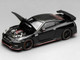 2022 Nissan GT R Nismo R35 RHD Right Hand Drive Meteor Flake Black Pearl with Carbon Hood and Top Senior 64 Series 1/64 Diecast Model Car MotorHelix M63524