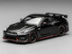 2022 Nissan GT R Nismo R35 RHD Right Hand Drive Meteor Flake Black Pearl with Carbon Hood and Top Senior 64 Series 1/64 Diecast Model Car MotorHelix M63524