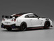 2022 Nissan GT R Nismo R35 RHD Right Hand Drive Brilliant White Pearl with Carbon Hood and Top Senior 64 Series 1/64 Diecast Model Car MotorHelix M63525