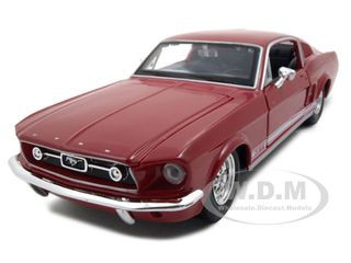 1967 Ford Mustang GT Red 1/24 Diecast Model Car Maisto 31260