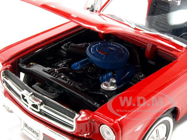 1964 1/2 Ford Mustang Coupe Hard Top Red 1/24 Diecast Model