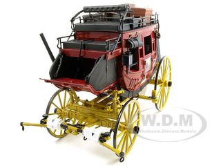 Brand New 1/16 Franklin Mint 1886 Wells Fargo Overland Stagecoach Diecast Model