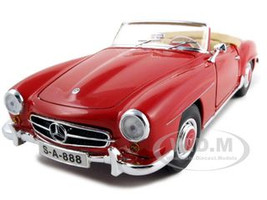1966 Mercedes Benz 200 Red with Beige Top 1/18 Diecast Model
