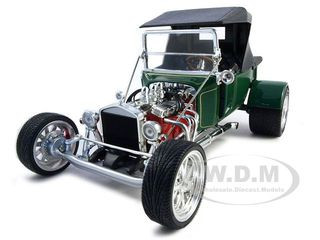 1923 Ford T-Bucket Soft Top Green with Black Top 1/18 Diecast Model Car by Road