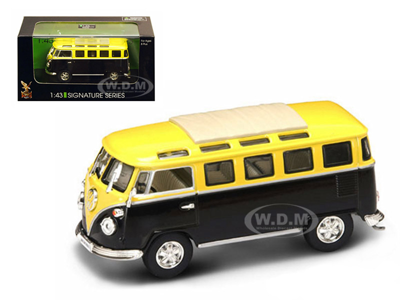 1962 Volkswagen Microbus Van Bus Yellow/Black 1/43 Diecast Car