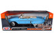 1958 Chevrolet Impala Convertible Light Blue Timeless Classics 1/18 Diecast Model Car Motormax 73112