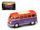 1962 Volkswagen Microbus Van Bus Orange/Purple 1/43 Diecast Car Road Signature 43209